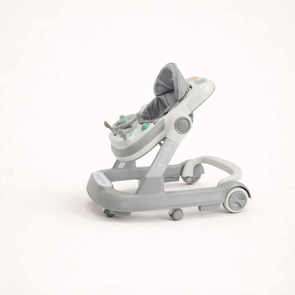 Trotteur Bébé 2 en 1 Pliable avec Plateau d’Activités – Évolutif & Sécurisé