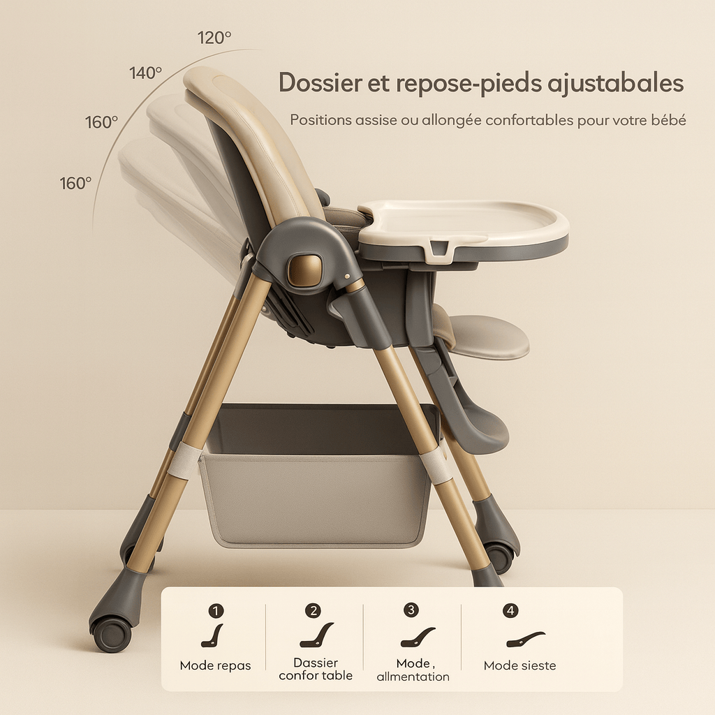 Chaise haute bébé évolutive et pliable | POUR NOTRE BÉBÉ