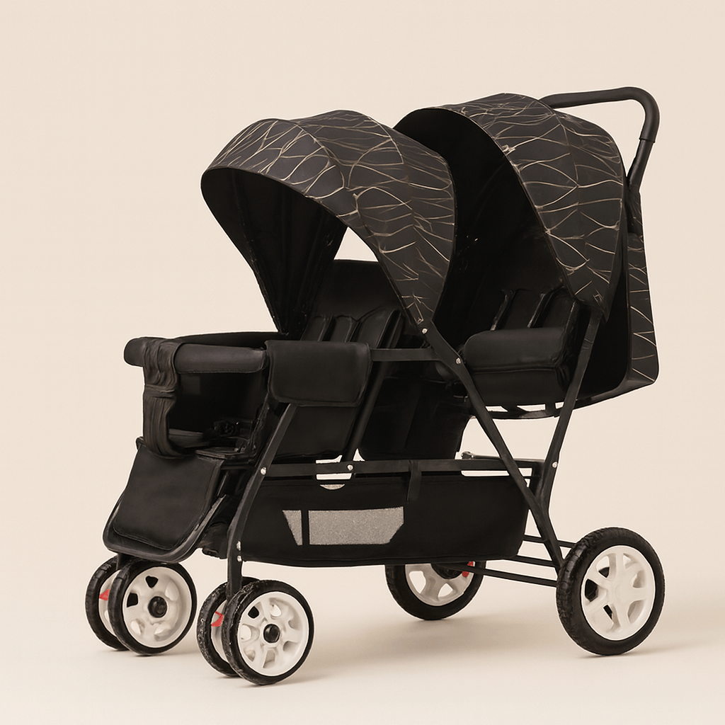Poussette double bébé pliable avant-arrière | POUR NOTRE BÉBÉ