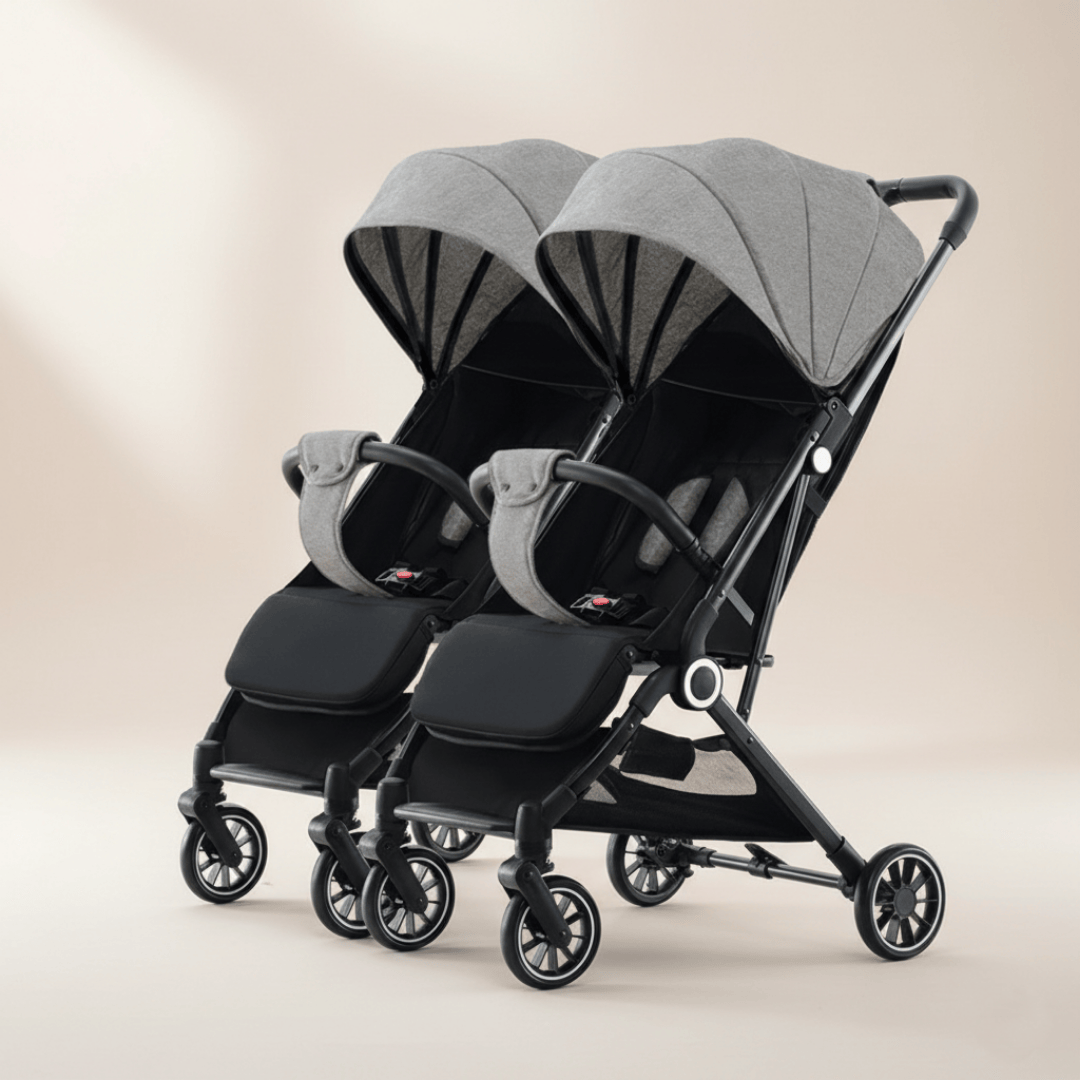 Poussette double côte à côte pliable | POUR NOTRE BÉBÉ
