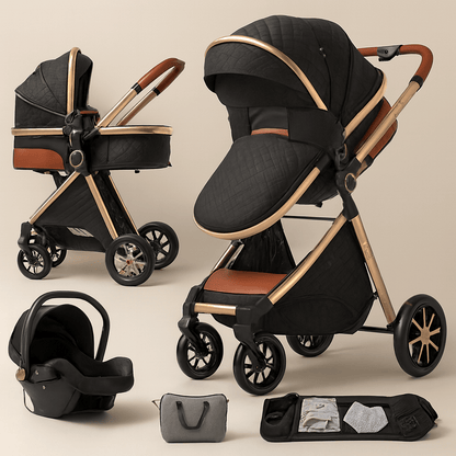 Poussette 3 en 1 compacte bébé