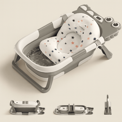 Baignoire bébé pliable avec coussin et thermomètre | POUR NOTRE BÉBÉ