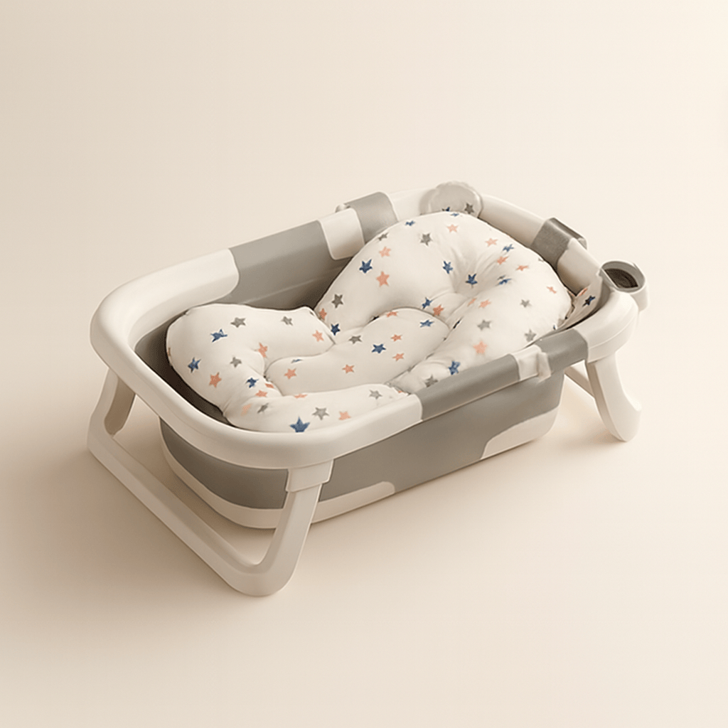 Baignoire bébé pliable silicone avec thermomètre | POUR NOTRE BÉBÉ