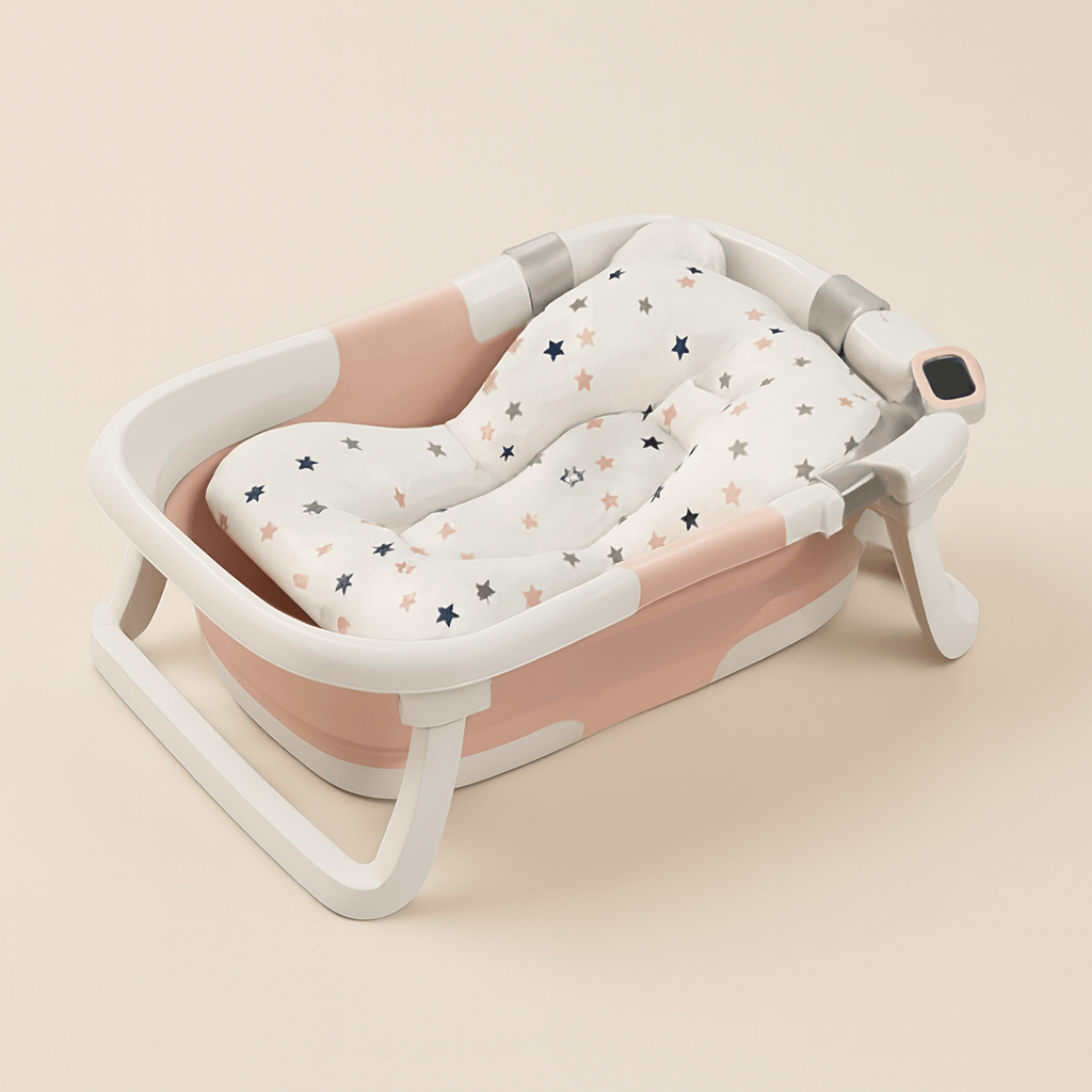 Baignoire bébé pliable silicone avec thermomètre | POUR NOTRE BÉBÉ