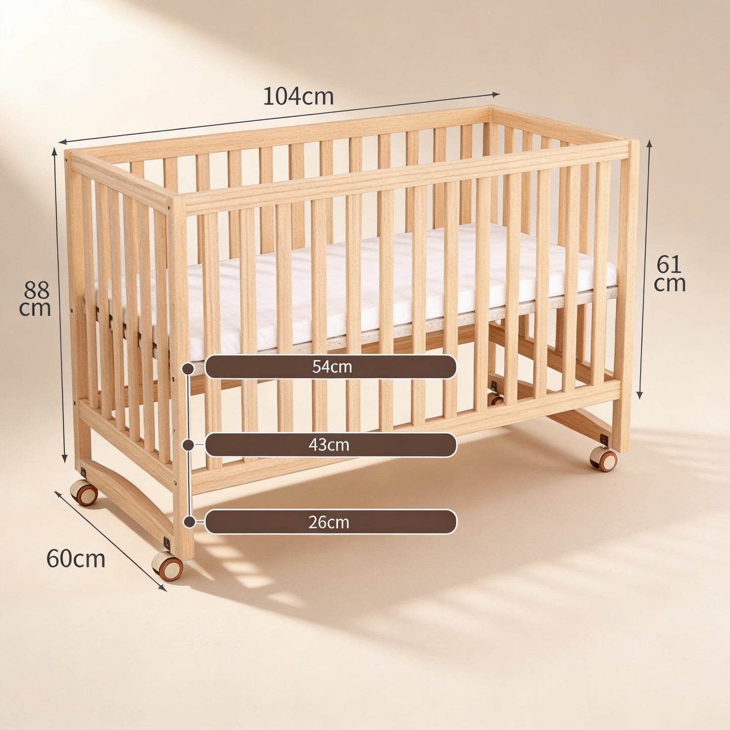 Berceau bébé bois multifonction 