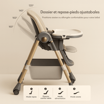 Chaise haute bébé évolutive et pliable | POUR NOTRE BÉBÉ