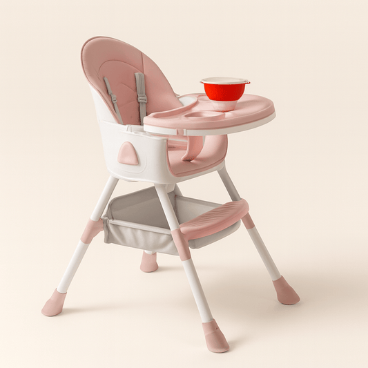 Chaise haute bébé évolutive rose | POUR NOTRE BÉBÉ