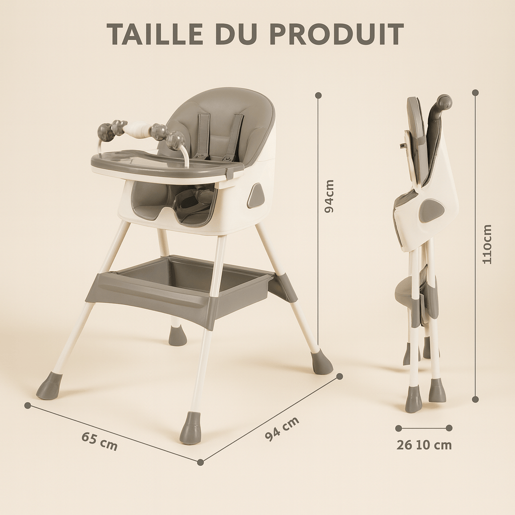 Chaise haute bébé pliable | POUR NOTRE BÉBÉ