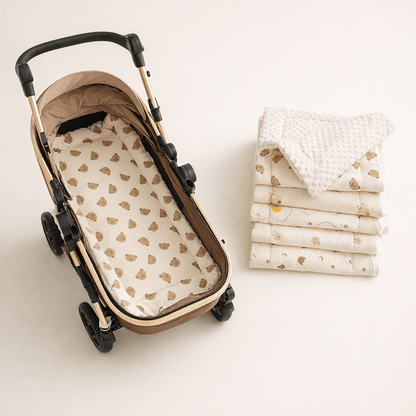 Coussin poussette bébé coton | POUR NOTRE BÉBÉ