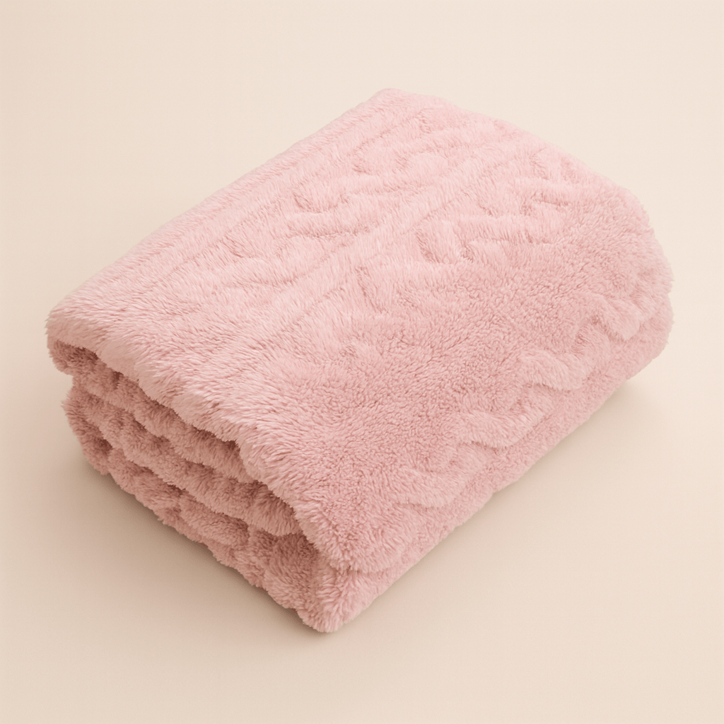 Couverture bébé polaire corail rayée | POUR NOTRE BÉBÉ