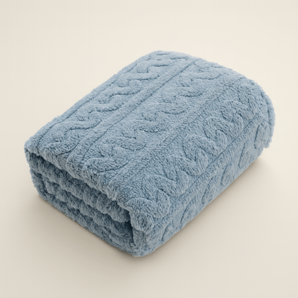 Couverture bébé polaire corail rayée | POUR NOTRE BÉBÉ