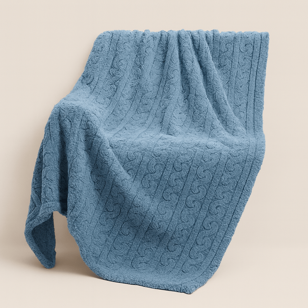 Couverture bébé polaire corail rayée | POUR NOTRE BÉBÉ