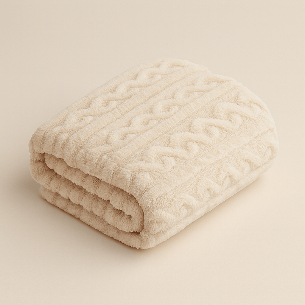 Couverture bébé polaire corail rayée | POUR NOTRE BÉBÉ