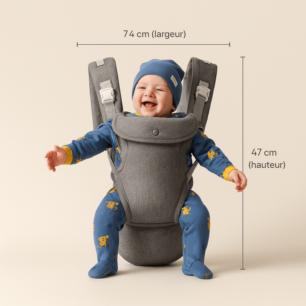 Porte bébé ventral ergonomique – POUR NOTRE BÉBÉ