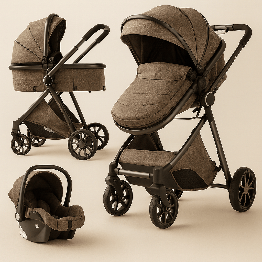 Poussette 3 en 1 compacte bébé