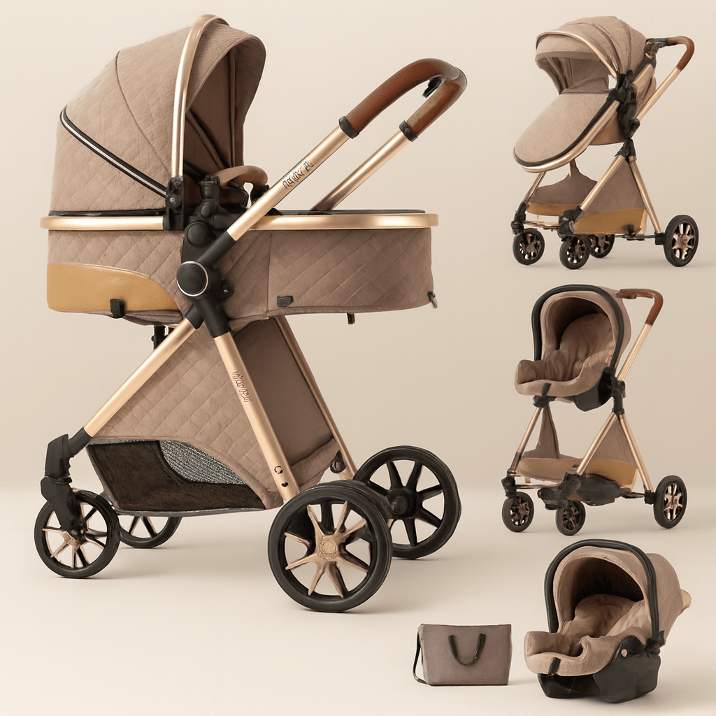 Poussette 3 en 1 compacte bébé