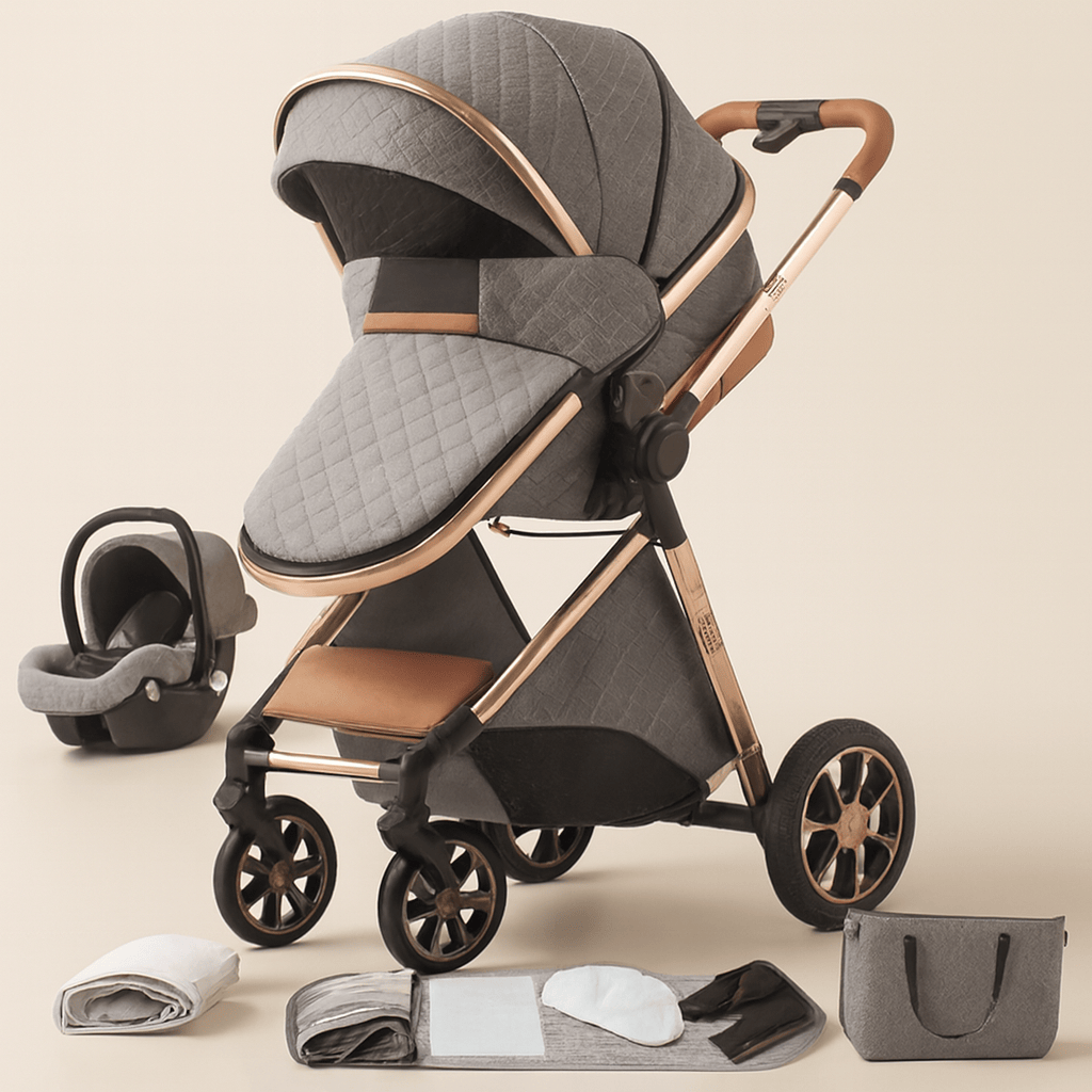 Poussette 3 en 1 compacte bébé