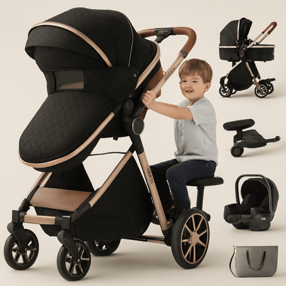 Poussette 3 en 1 compacte bébé
