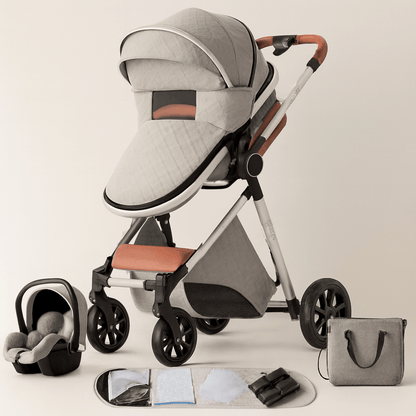 Poussette 3 en 1 compacte bébé