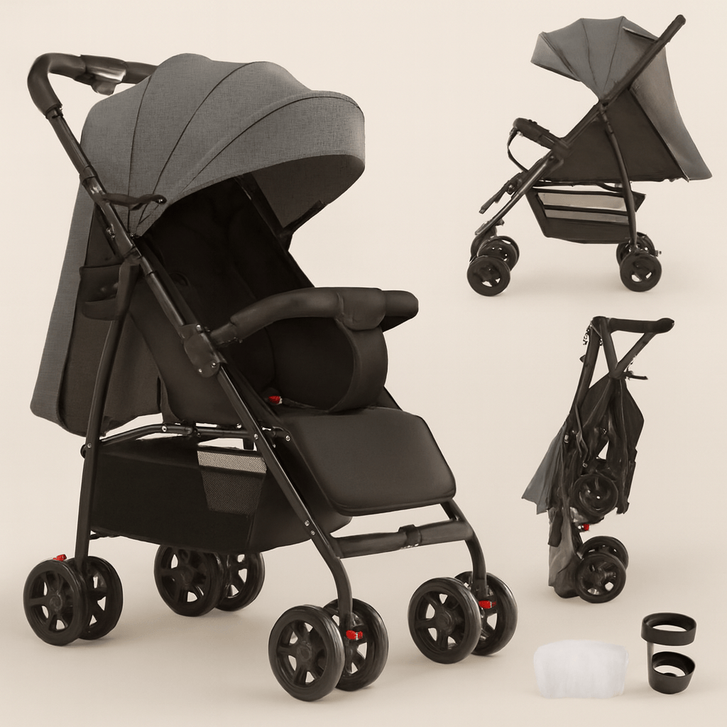 Poussette 3 en 1 compacte bébé
