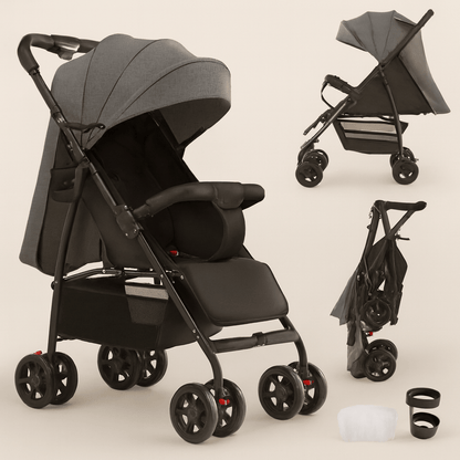Poussette 3 en 1 compacte bébé