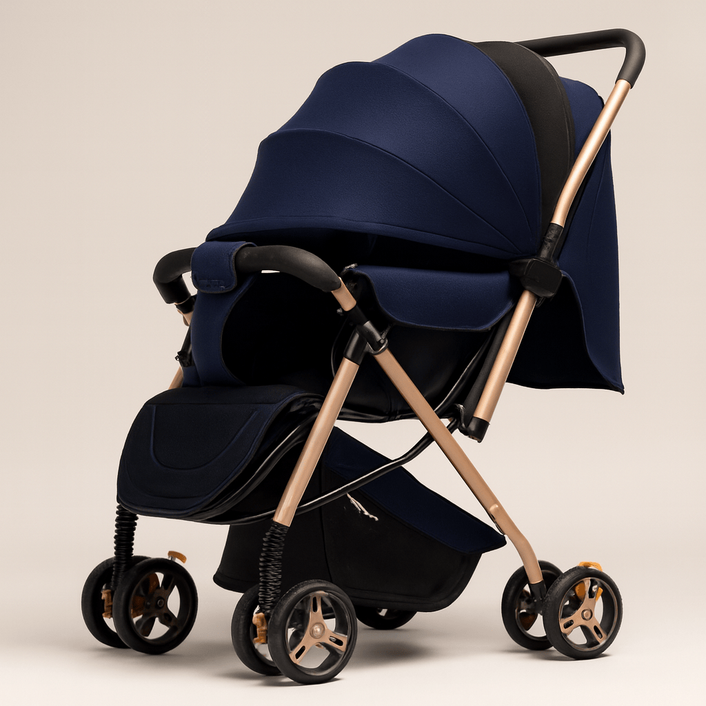 Poussette à quatre roues pliable légère avec fonction bidirectionnelle