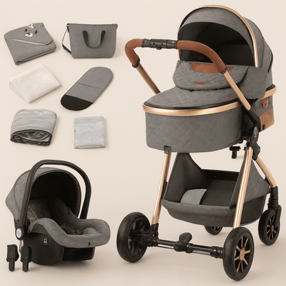 Poussette bébé 2 en 1 pliable | POUR NOTRE BÉBÉ