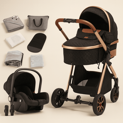 Poussette bébé 2 en 1 pliable | POUR NOTRE BÉBÉ