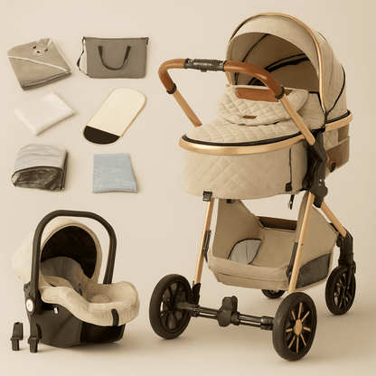 Poussette bébé 2 en 1 pliable | POUR NOTRE BÉBÉ