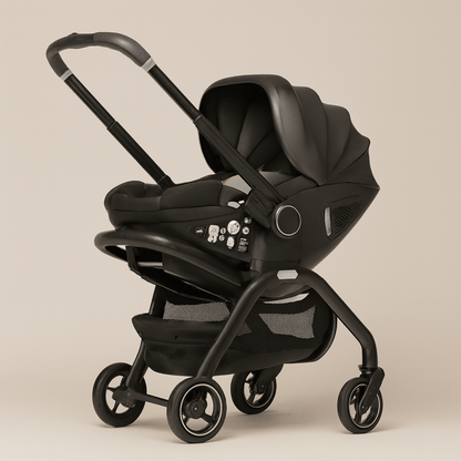 Poussette 3 en 1 compacte | Confort & sécurité bébé