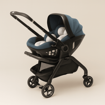 Poussette 3 en 1 compacte | Confort & sécurité bébé