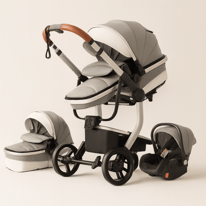 Poussette 3 en 1 bébé pliable