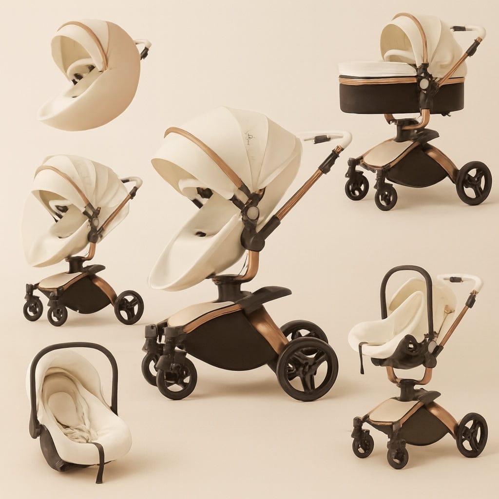 Poussette 3 en 1 rotative bébé