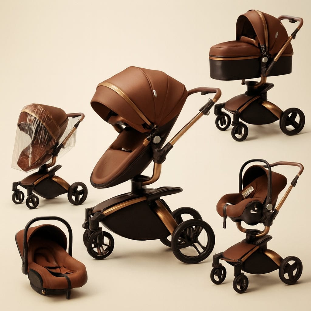 Poussette 3 en 1 rotative bébé