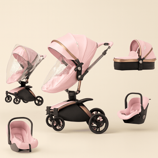 Poussette 3 en 1 rotative bébé