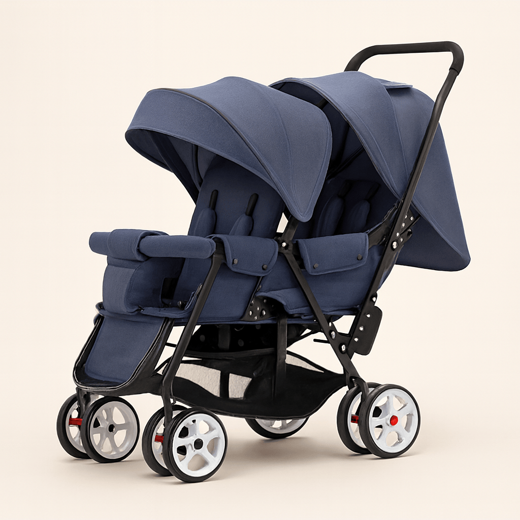 Poussette double bébé pliable avant-arrière | POUR NOTRE BÉBÉ