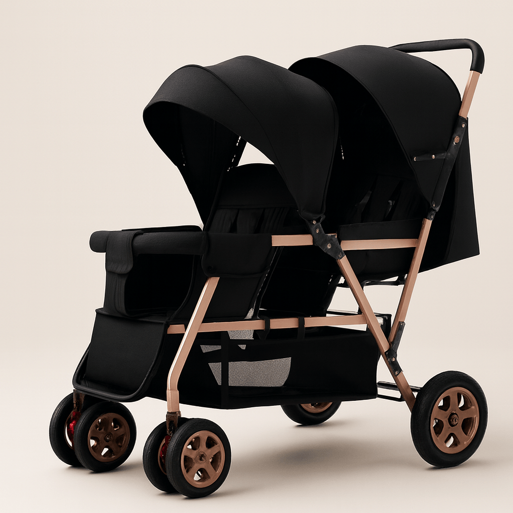 Poussette double bébé pliable avant-arrière | POUR NOTRE BÉBÉ