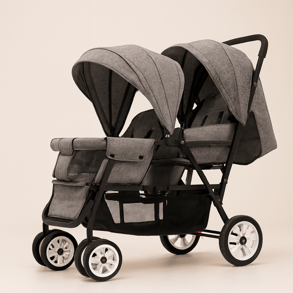 Poussette double bébé pliable avant-arrière | POUR NOTRE BÉBÉ