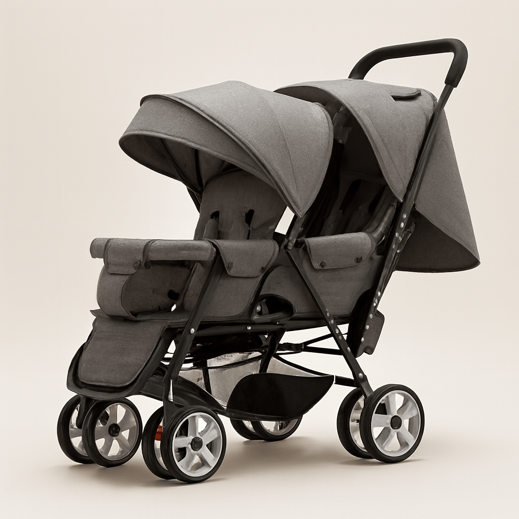 Poussette double bébé pliable avant-arrière | POUR NOTRE BÉBÉ