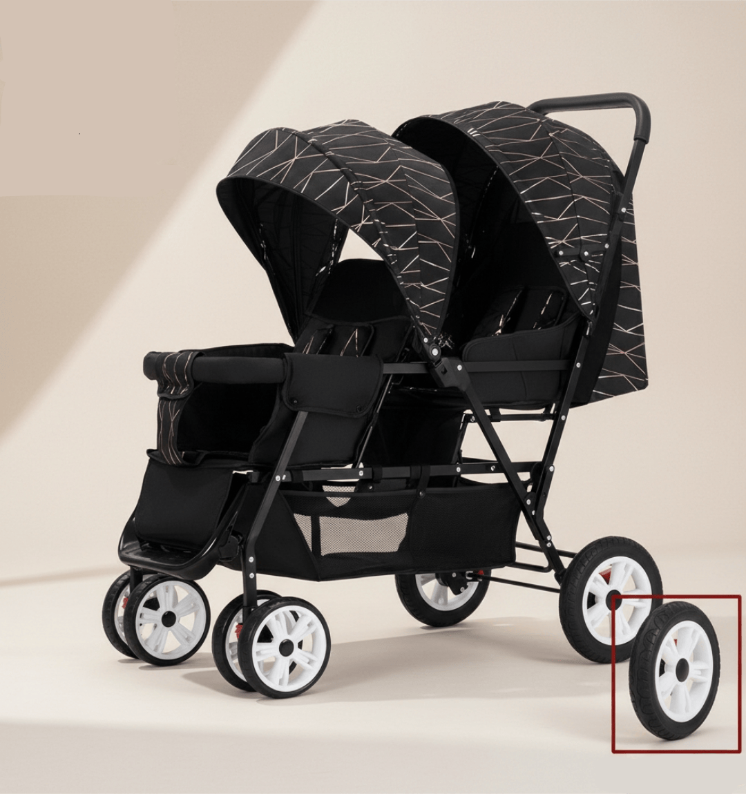 Poussette double compacte pliable | POUR NOTRE BÉBÉ