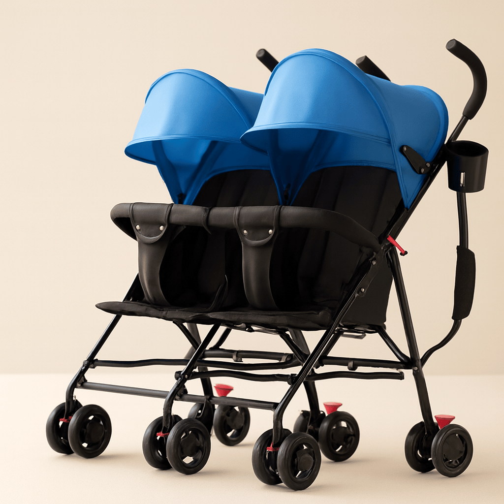 Poussette double compacte pliable | POUR NOTRE BÉBÉ