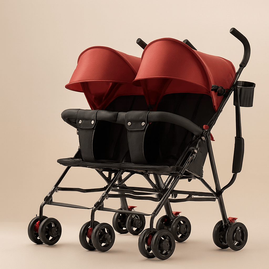 Poussette double compacte pliable | POUR NOTRE BÉBÉ