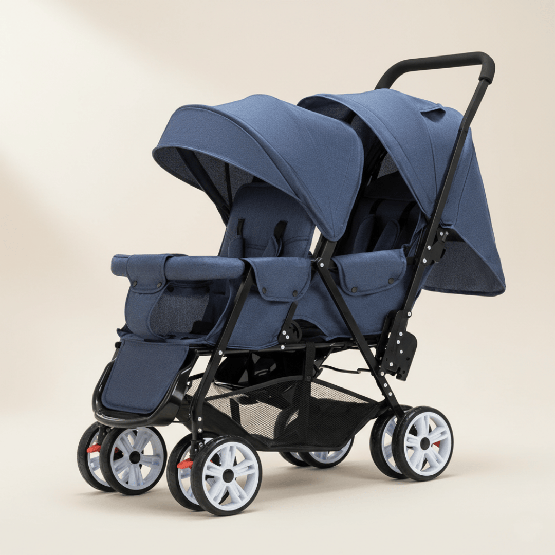 Poussette double compacte pliable | POUR NOTRE BÉBÉ