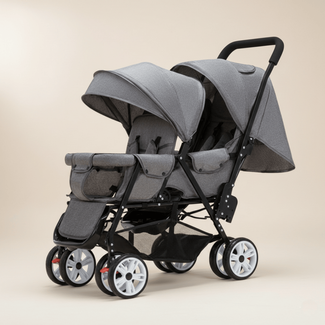 Poussette double compacte pliable | POUR NOTRE BÉBÉ