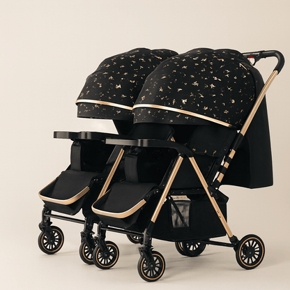 Poussette double compacte pliable | POUR NOTRE BÉBÉ