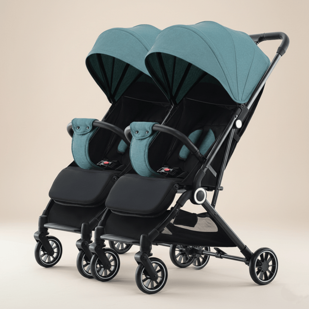 Poussette double côte à côte pliable | POUR NOTRE BÉBÉ