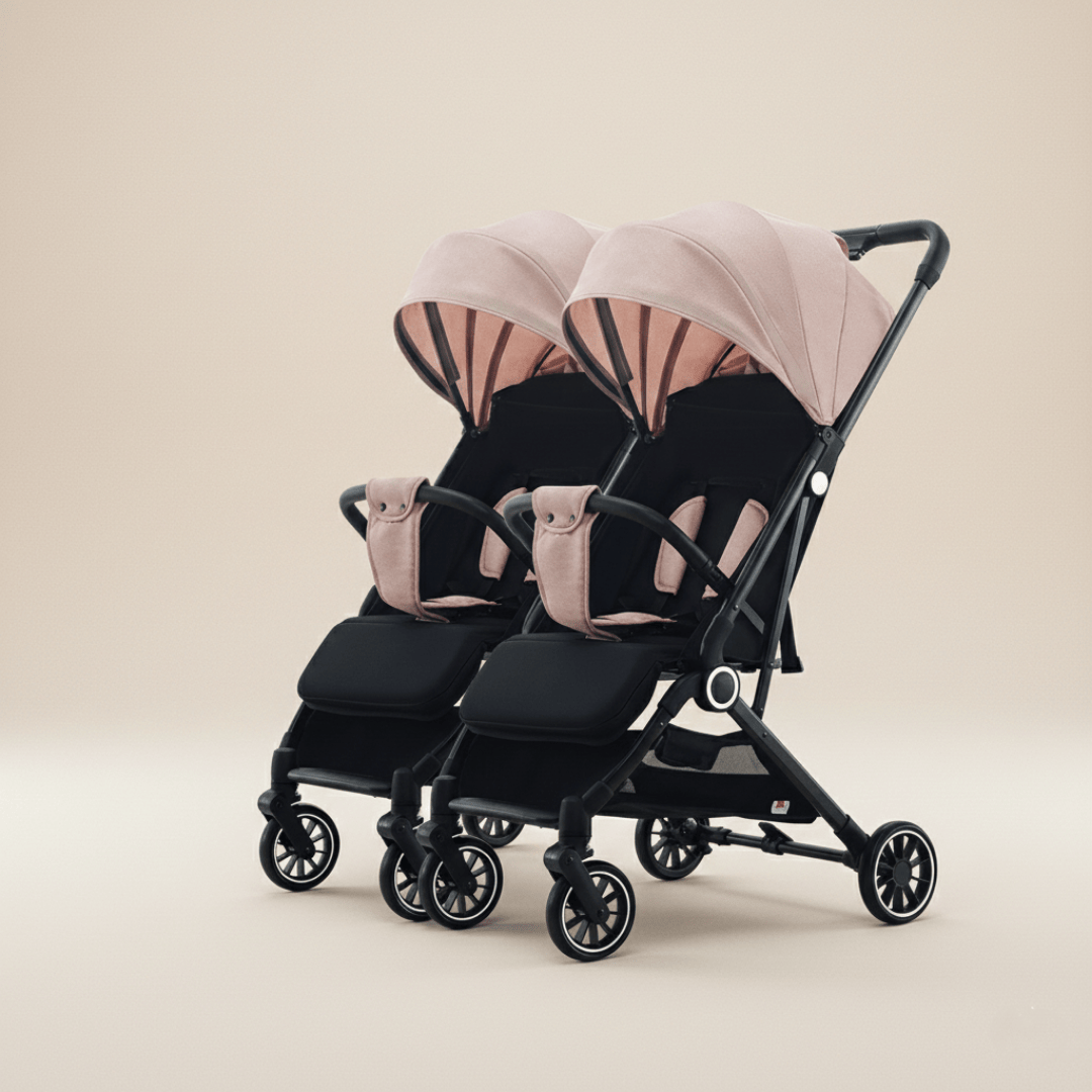 Poussette double côte à côte pliable | POUR NOTRE BÉBÉ