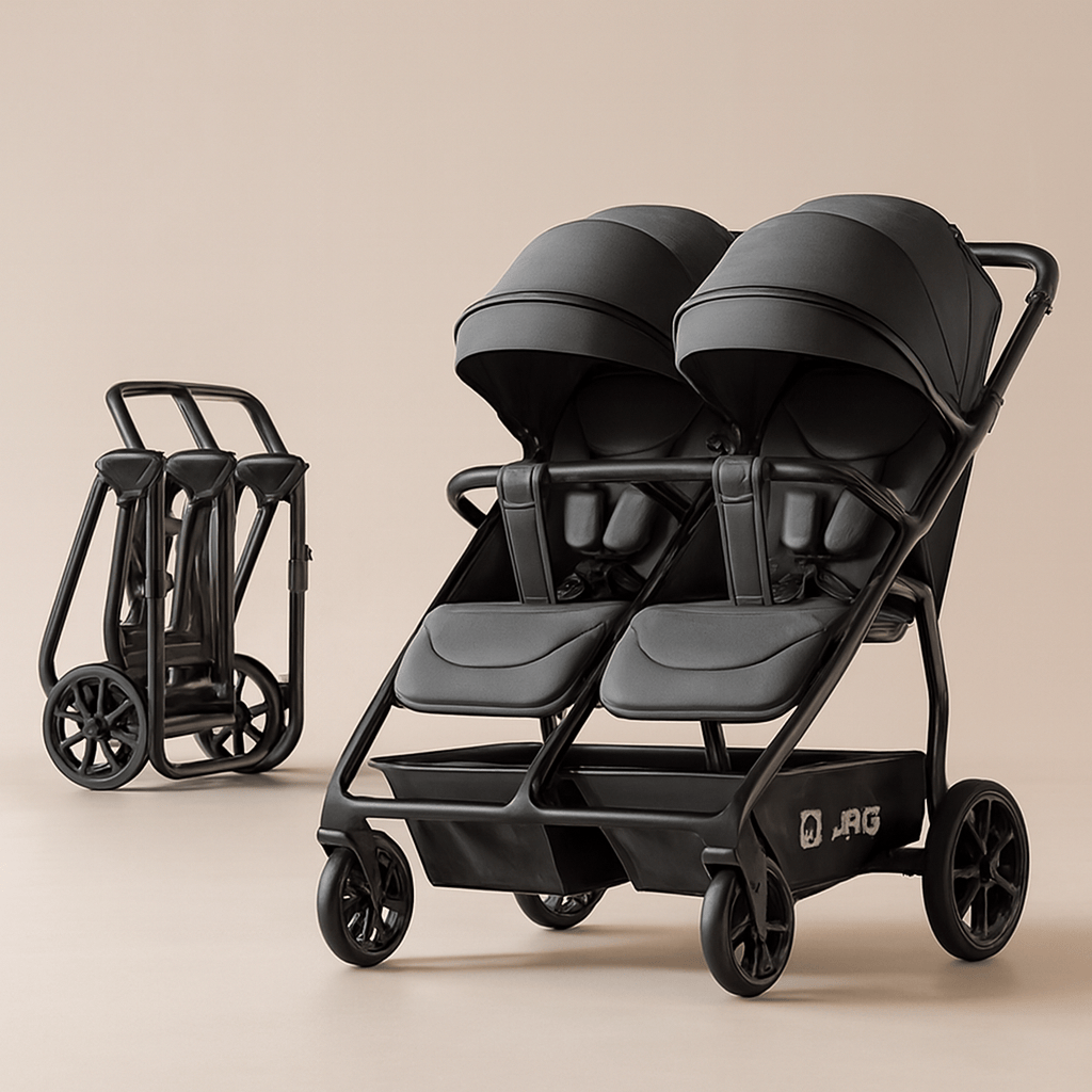 Poussette double jumeaux pliable et compacte | POUR NOTRE BÉBÉ