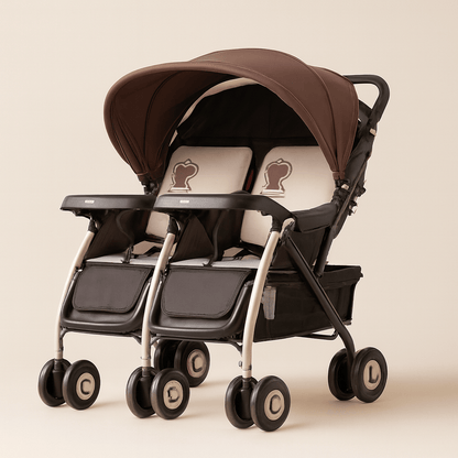 Poussette double compacte pliable | POUR NOTRE BÉBÉ