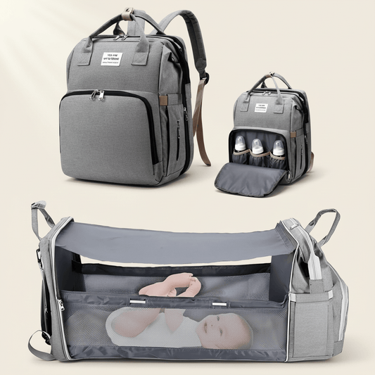 Sac à dos à langer 3 en 1 avec lit pliable | POUR NOTRE BÉBÉ